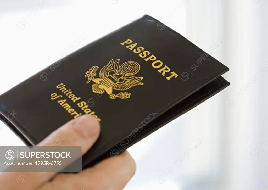 Man holding passport