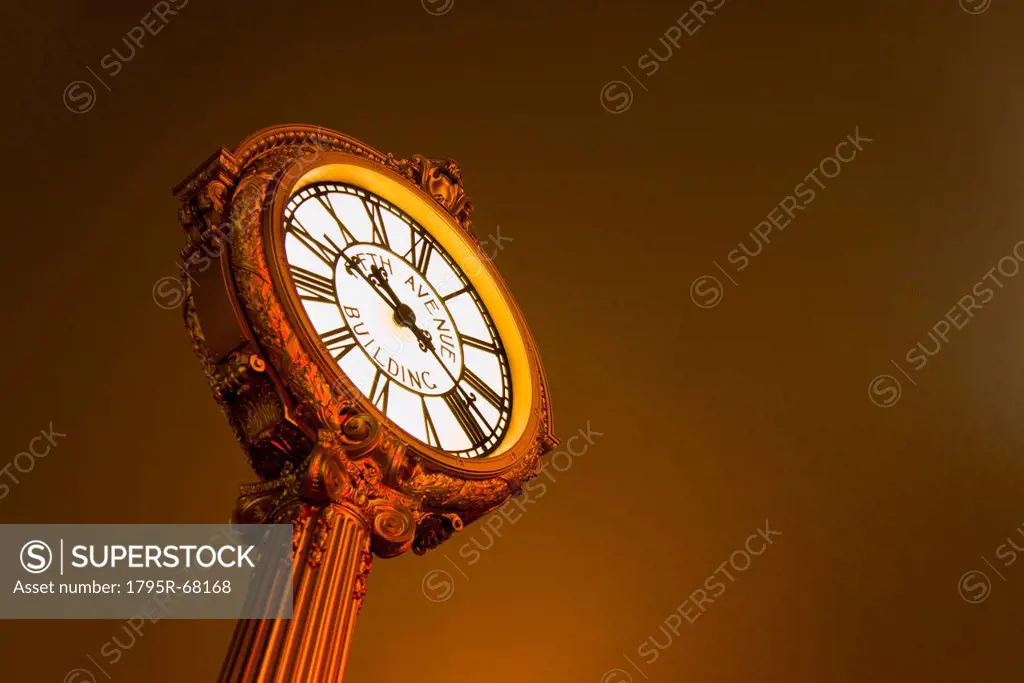 USA, New York City, Clock at Madison SQ Park