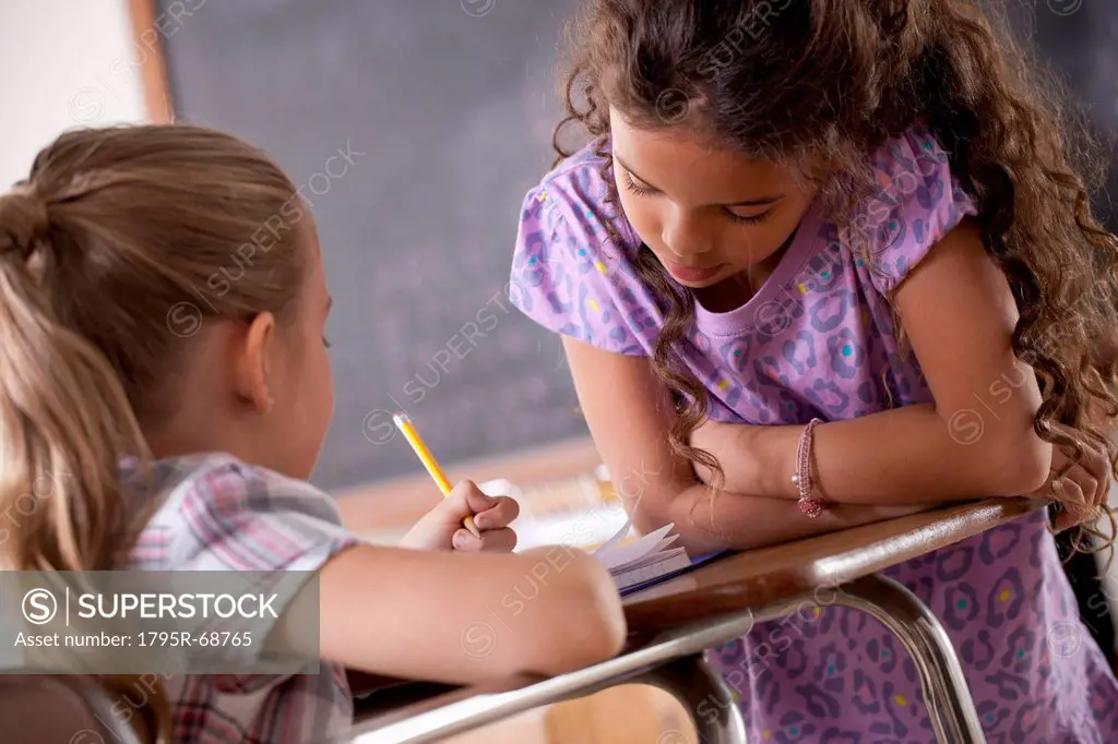 Schoolgirls in classroom