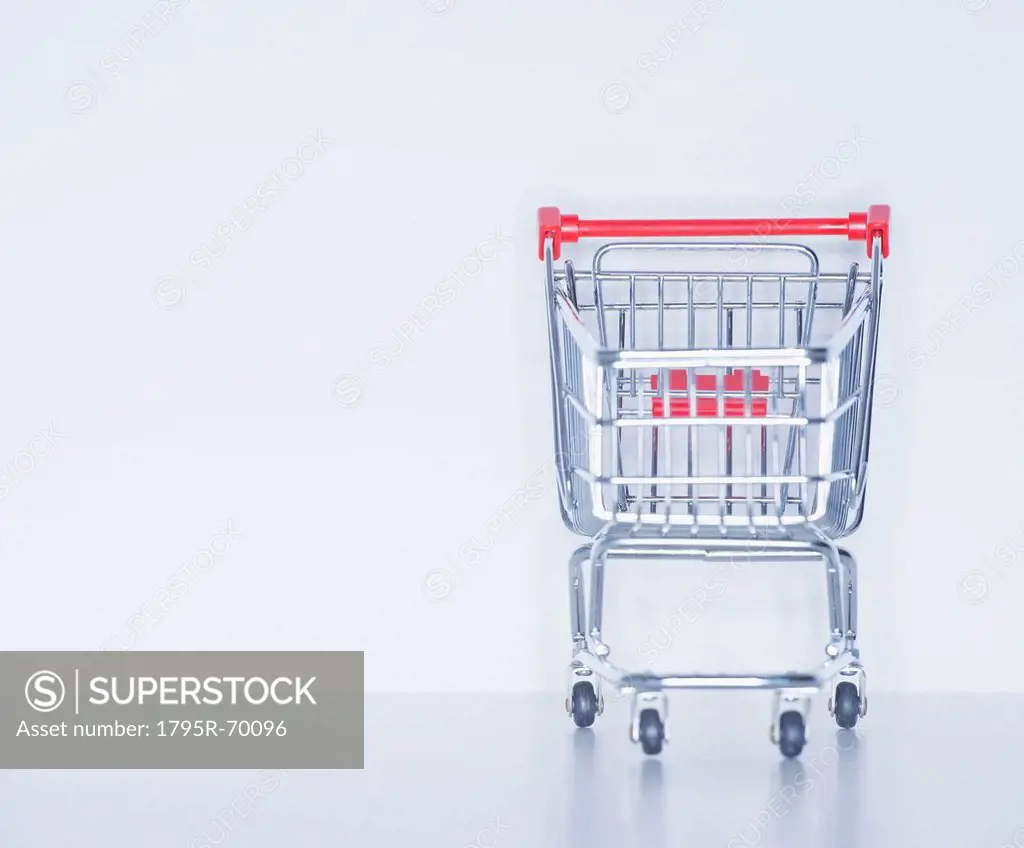 Studio shot of shopping cart