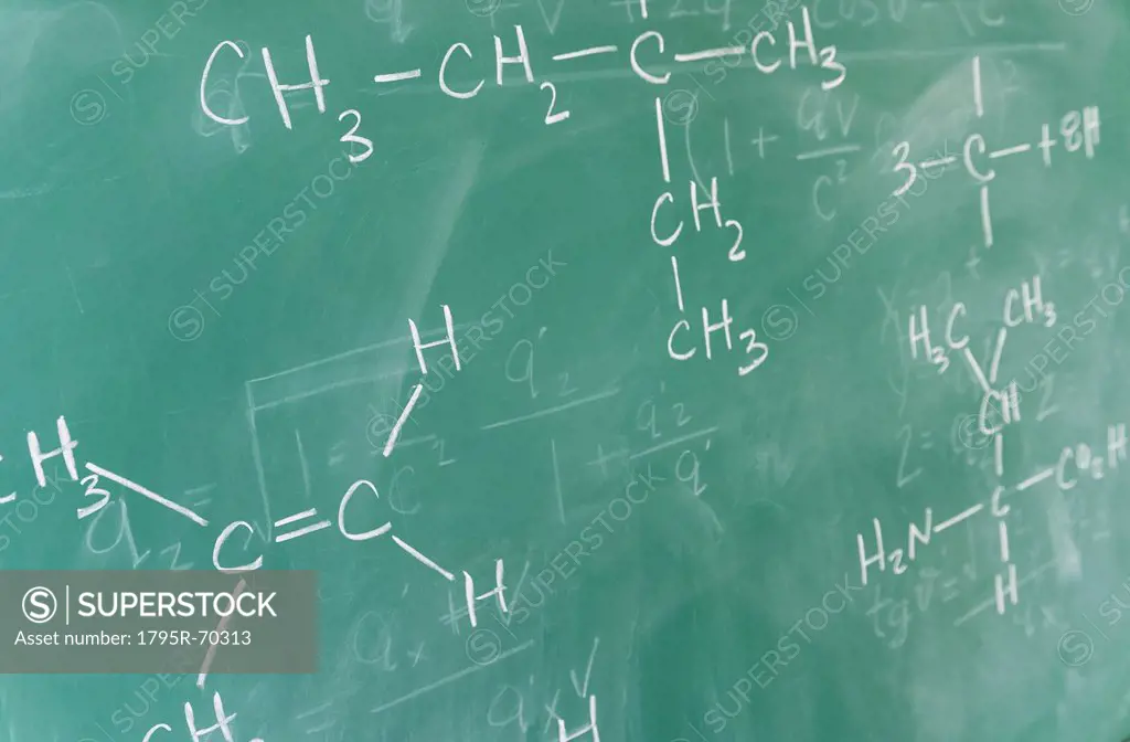 Formulas on blackboard