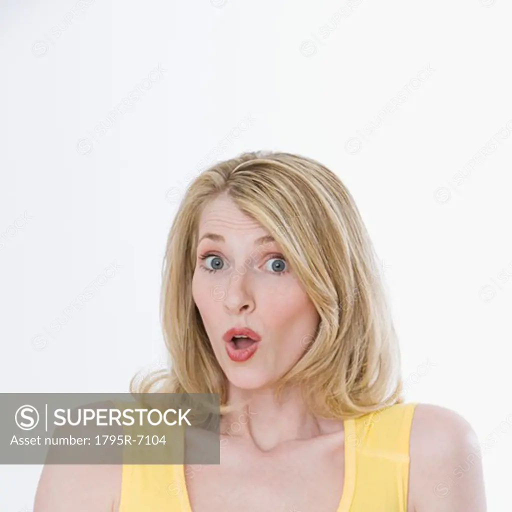 Woman looking surprised