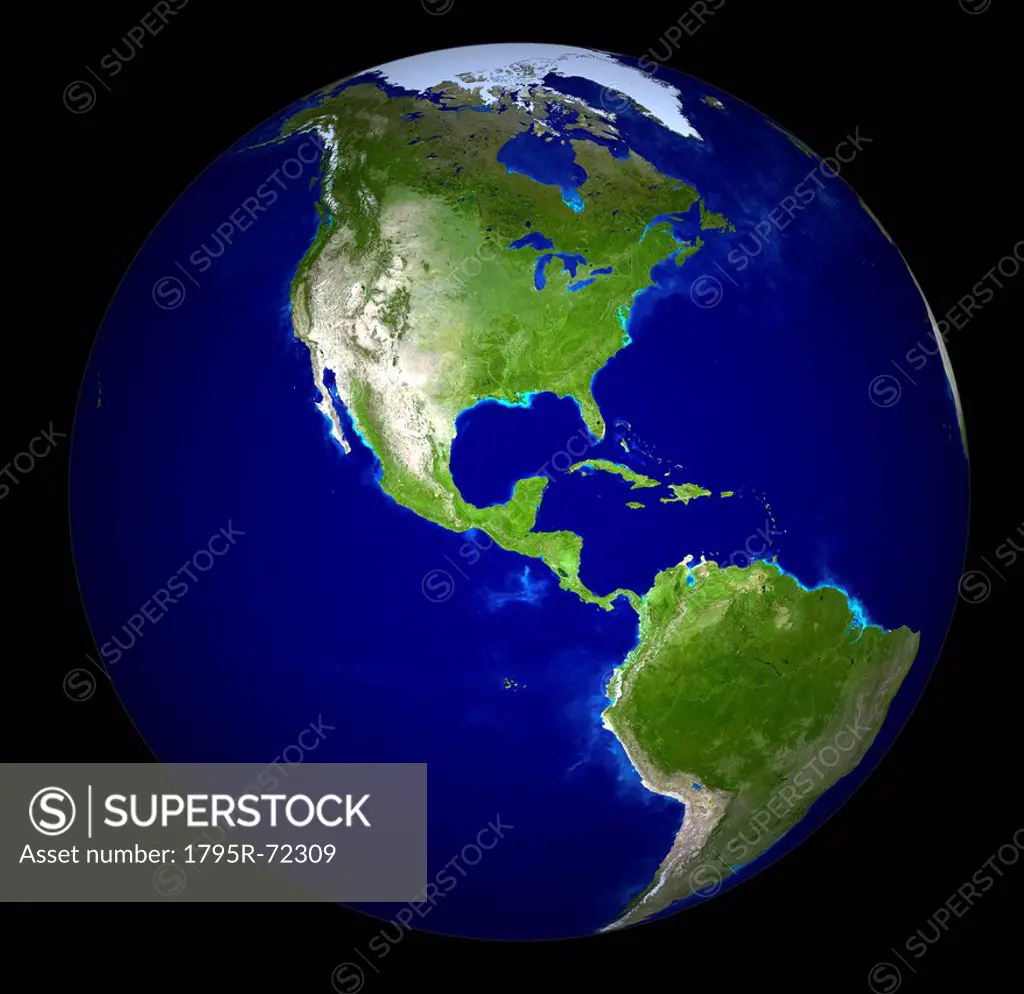 Digitally generated image of planet earth