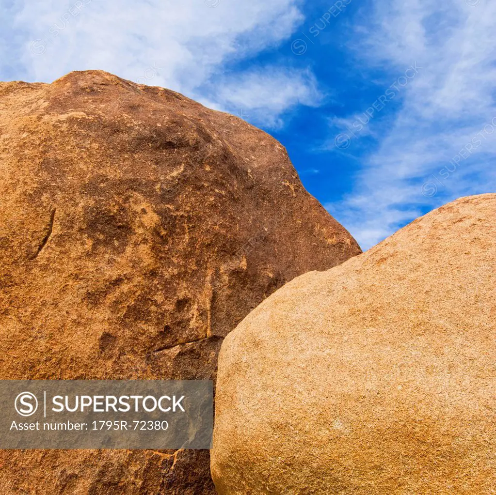 USA, California, Joshua Tree National Park, Detail of boulders