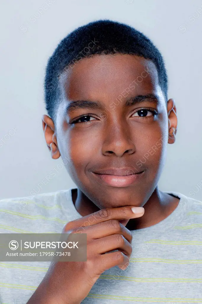 Portrait of teenage boy 14_15, studio shot