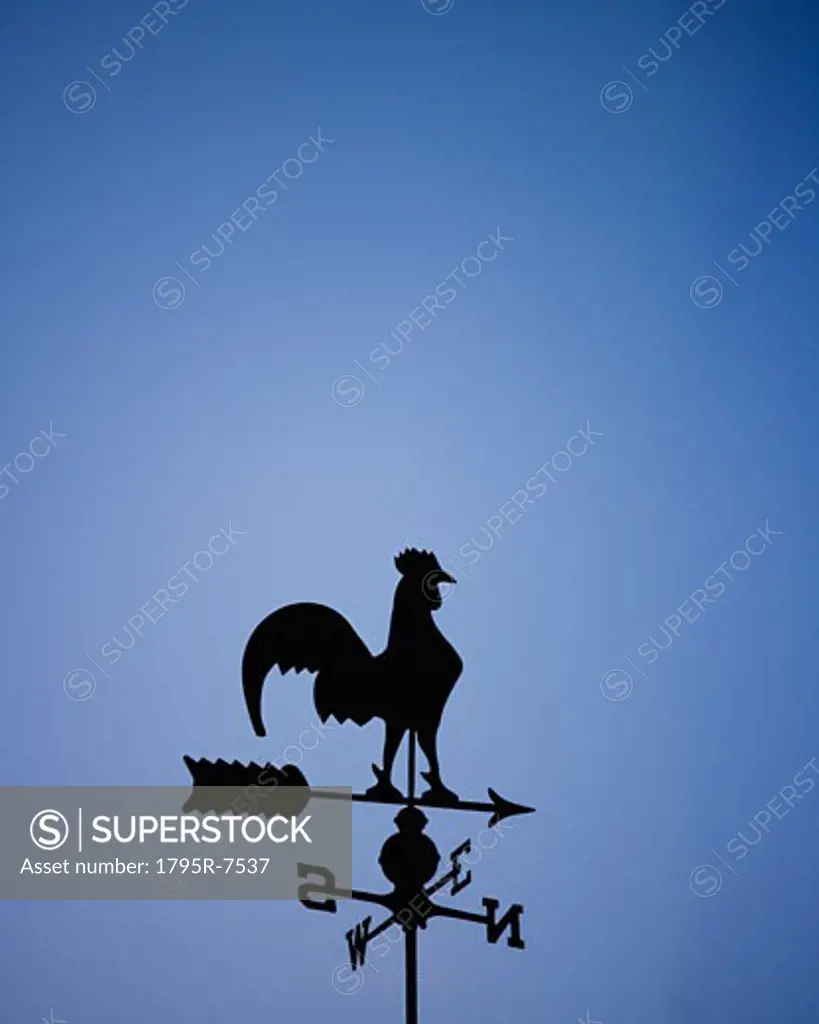 Weather vane with rooster