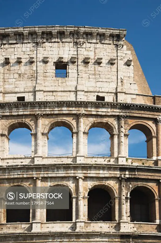 Close-up of the Colosseum, Italy