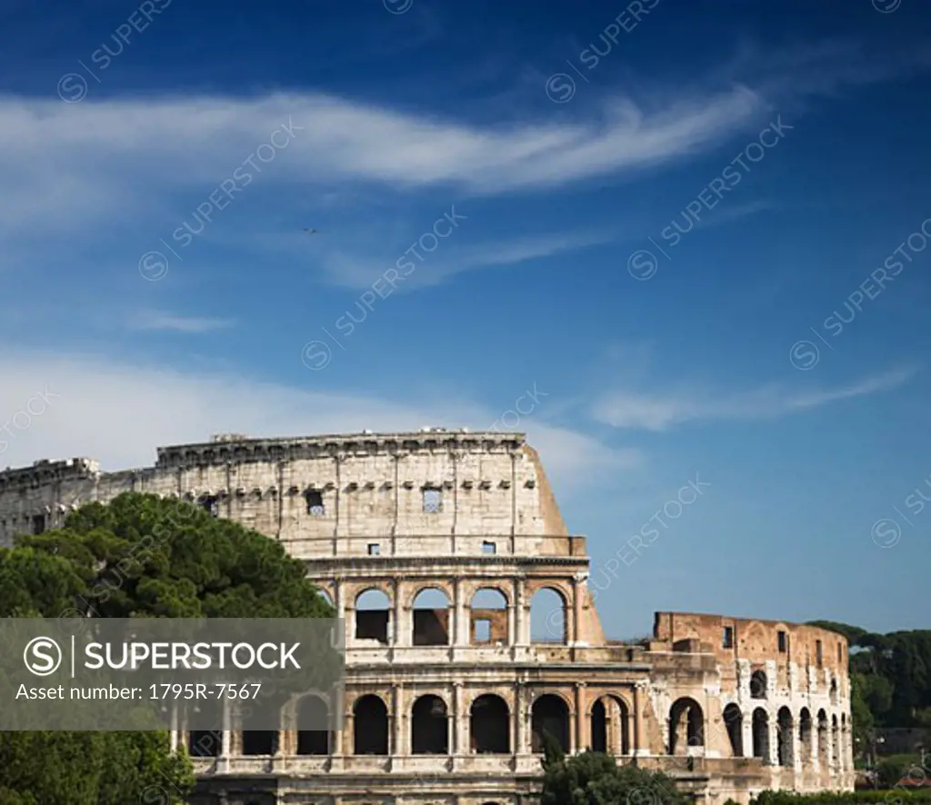 The Colosseum under blue sky, Italy