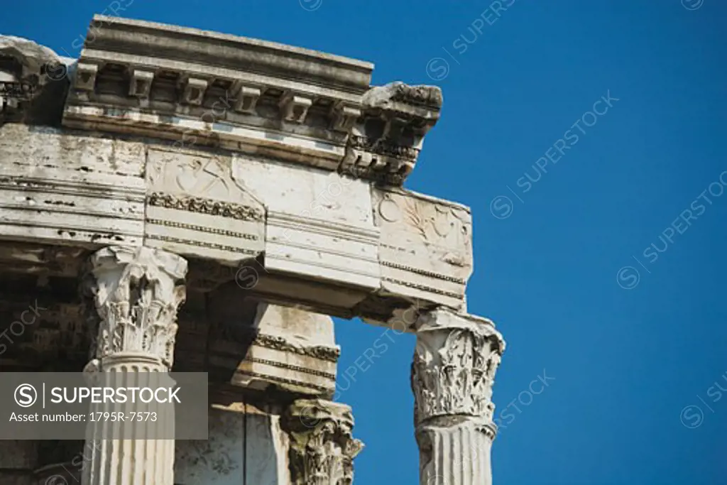 Close-up of Temple of Vesta, Roman Forum, Italy