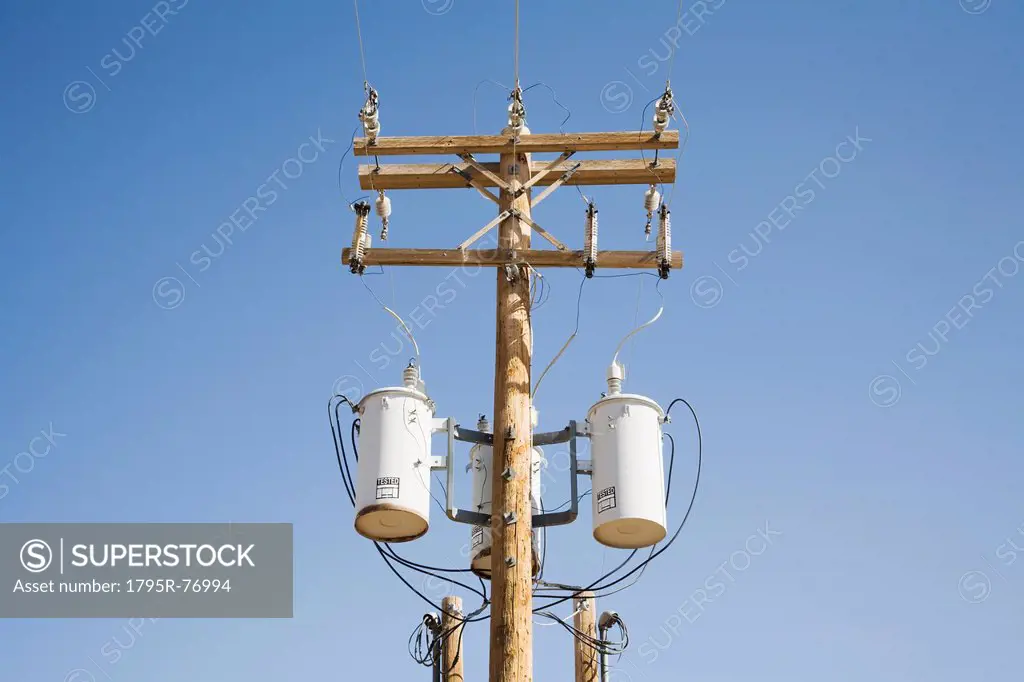 Power lines and transformer