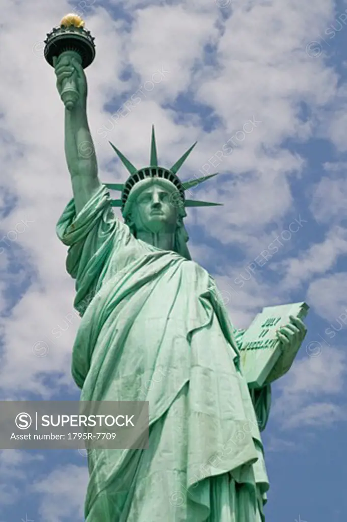 Low angle view of Statue of Liberty