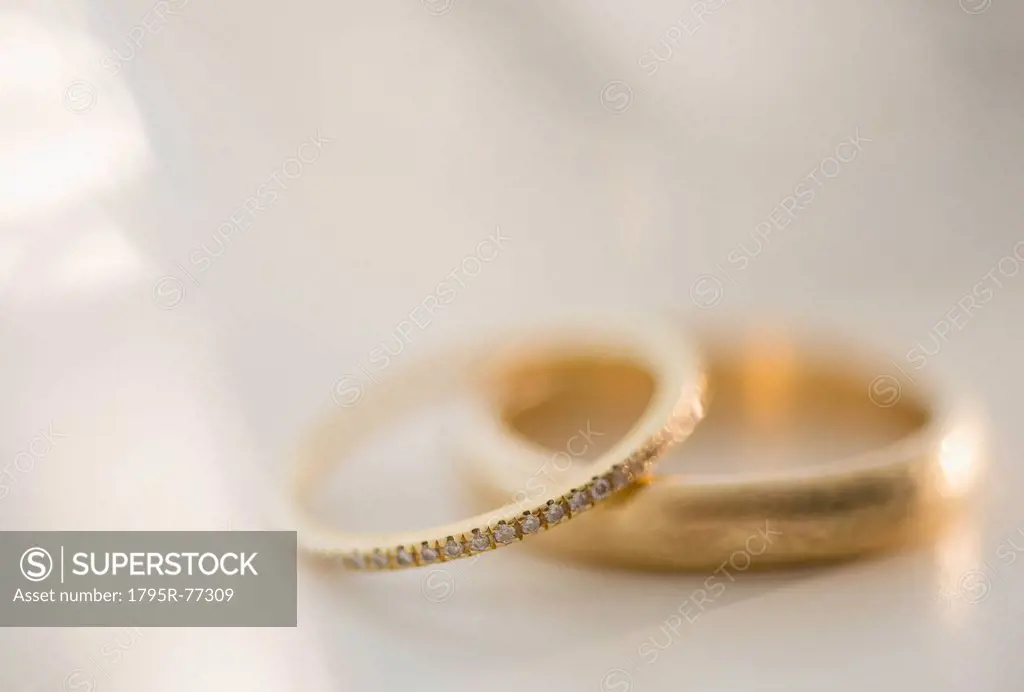 Studio shot of wedding rings