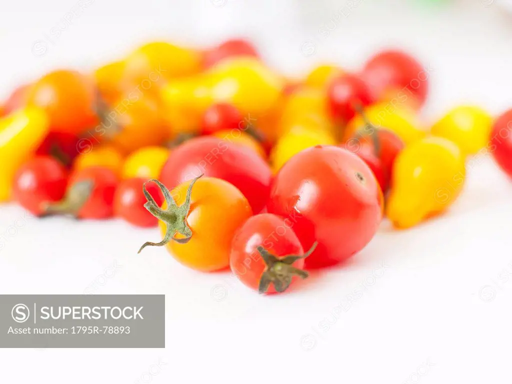 Studio Shot of various choice of Cherry Tomatoes