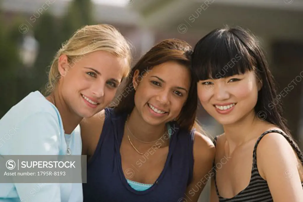Portrait of three young women