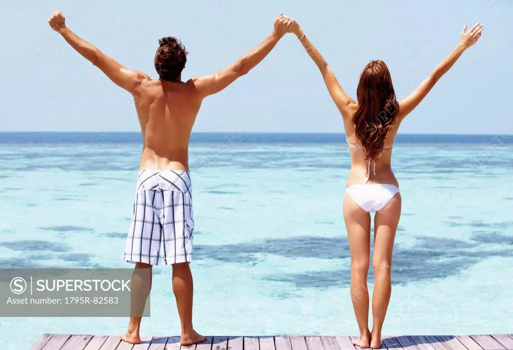 Couple enjoying summer holidays