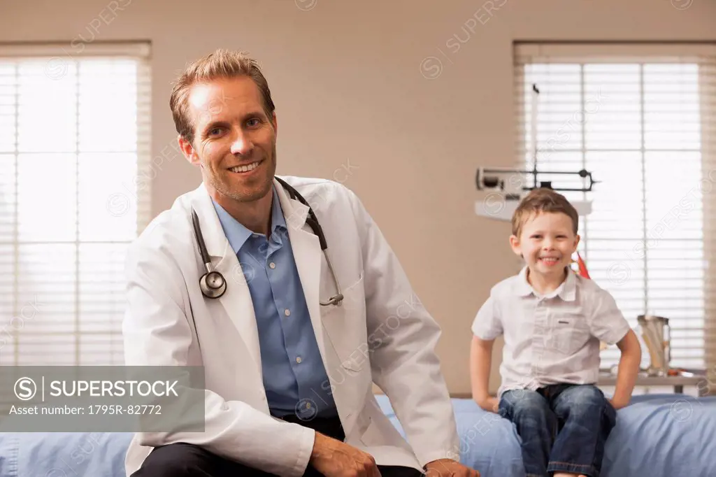 Pediatrician and boy (2-3)