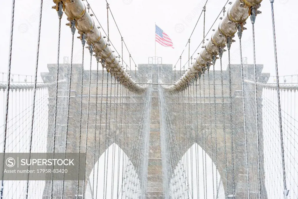 Brooklyn Bridge in winter
