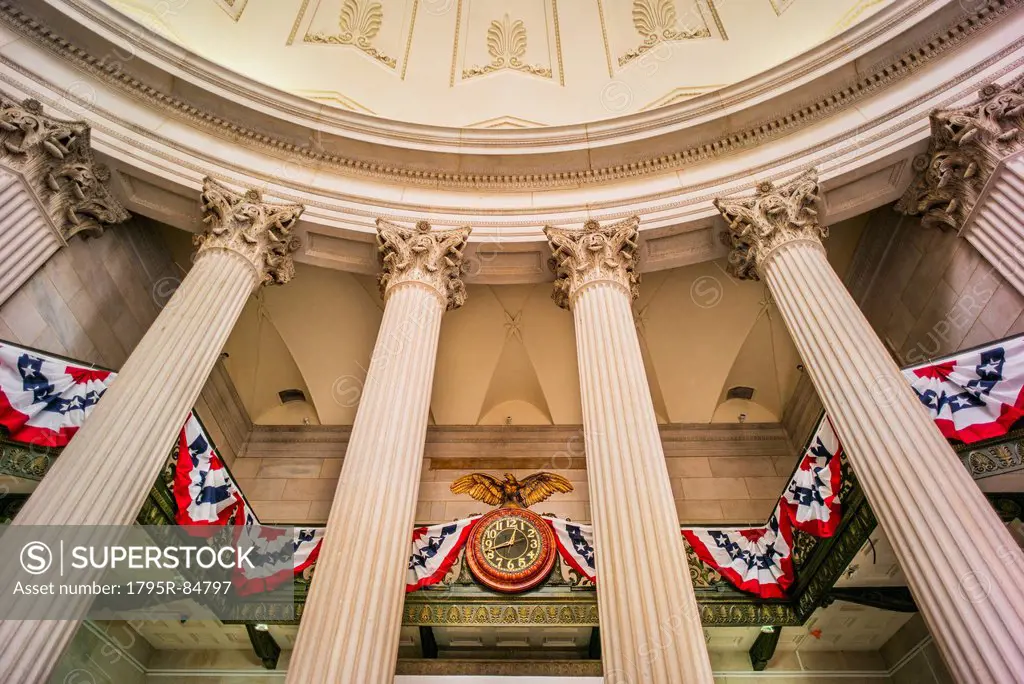 Decoration for first presidential inauguration at Federal Hall