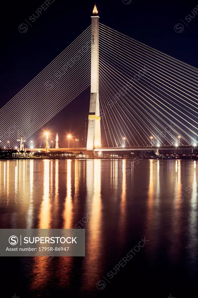 Rama VIII Bridge on Chao Phraya River