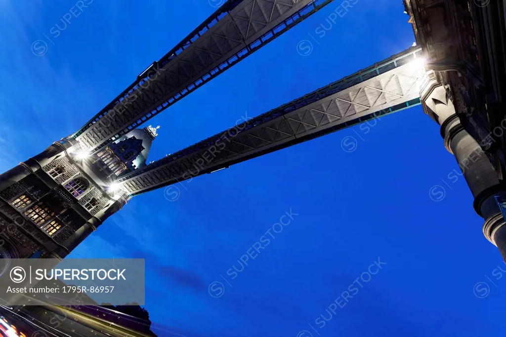 Low angle view of Tower Bridge