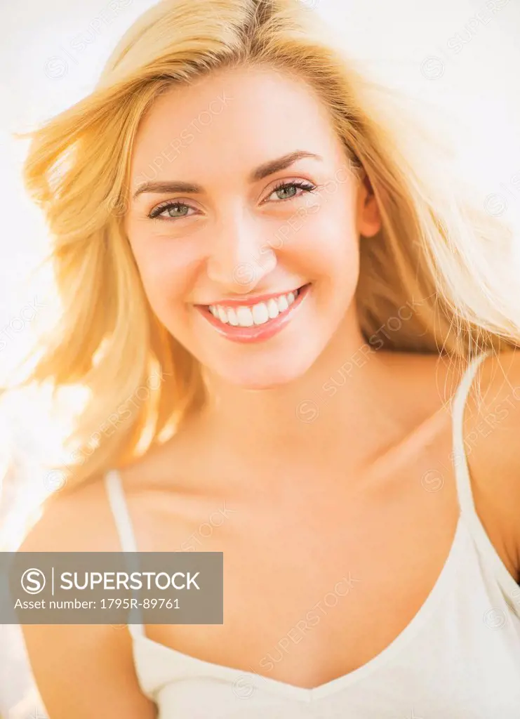 Portrait of teenage girl (16-17) smiling