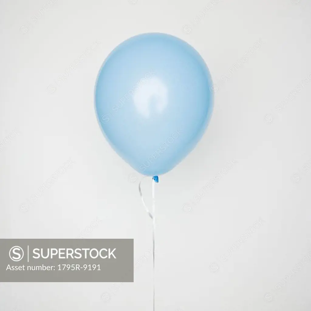 Still life of a blue balloon