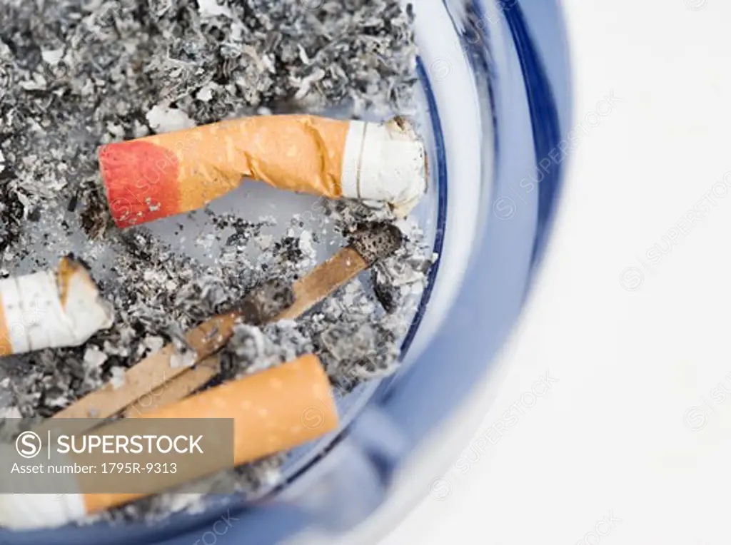 Still life of cigarettes in ashtray