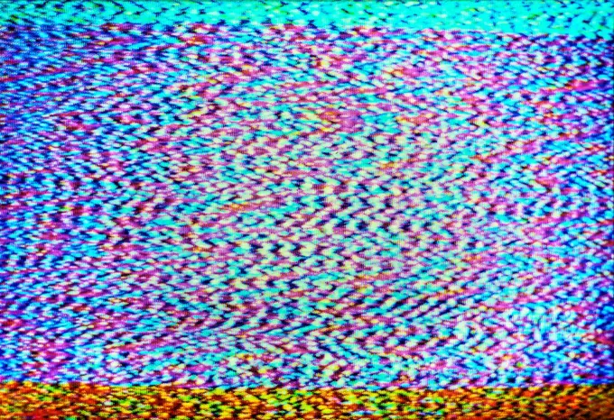 Close-up of television static