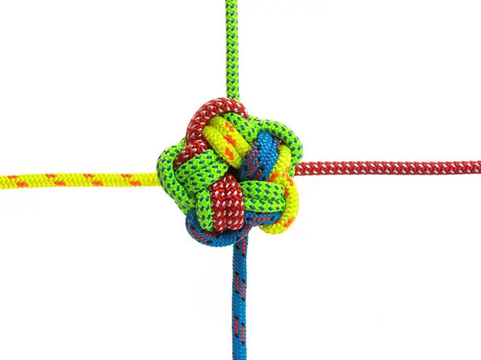 Ball of colorful rope