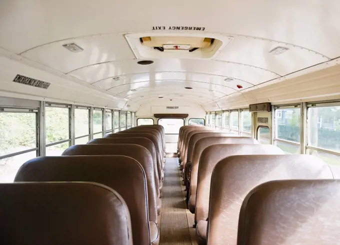 Interior of school bus