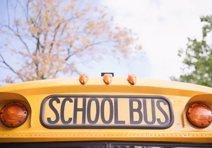 Close up of school bus