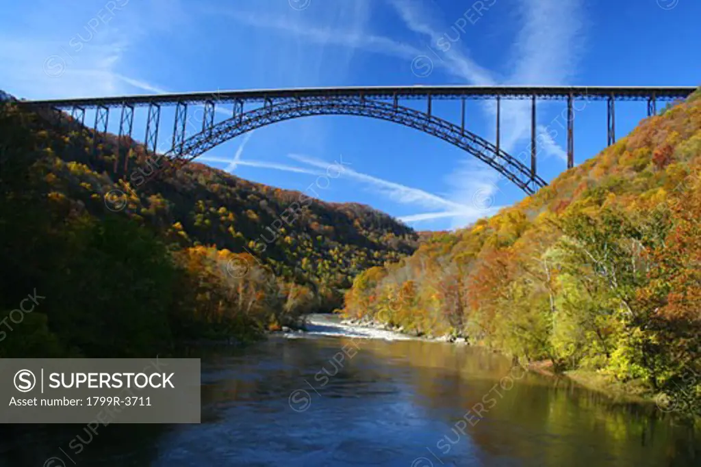 Bridge across a river, New River Gorge, West Virginia, USA