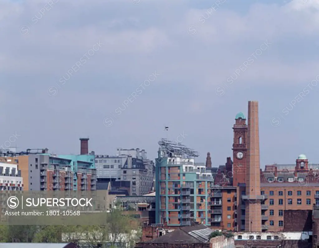 THE GREEN BUILDING, CAMBRIDGE STREET, MANCHESTER, UNITED KINGDOM, DISTANT VIEW FROM THE WEST, TERRY FARRELL AND PARTNERS