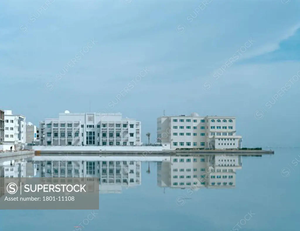 BRITISH EMBASSY, TUNIS, TUNISIA, VIEW OVER LAKE, FANDC OFFICE (ANDY SLATER)