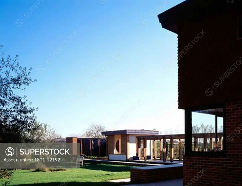 PRIVATE HOUSE, UNITED KINGDOM, TEA ROOM FROM COURTYARD, FREELAND REES ROBERTS
