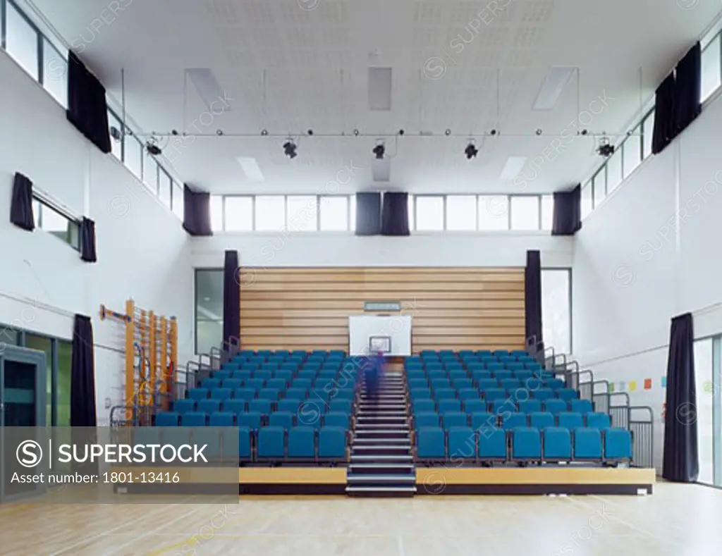 OSBORNE SCHOOL, ANDOVER ROAD, WINCHESTER, HAMPSHIRE, UNITED KINGDOM, HALL, WITH IN SEATING ARRANGEMENT, HAMPSHIRE COUNTY COUNCIL ARCHITECTS