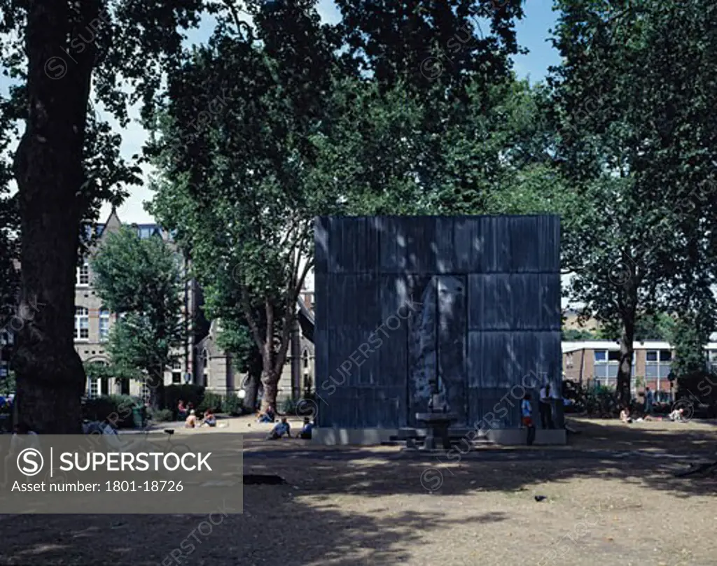 ANSELM KIEFER PAVILION, HOXTON SQUARE, LONDON, N1 ISLINGTON, UNITED KINGDOM, HOXTON SQUARE AND INSTALLATION FROM SOUTH, MRJ RUNDELL AND ASSOCIATES
