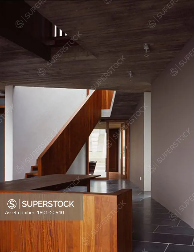 PRIVATE HOUSE, IRELAND, INTERIOR VIEW TO STAIRCASE, ODONNELL AND TUOMEY