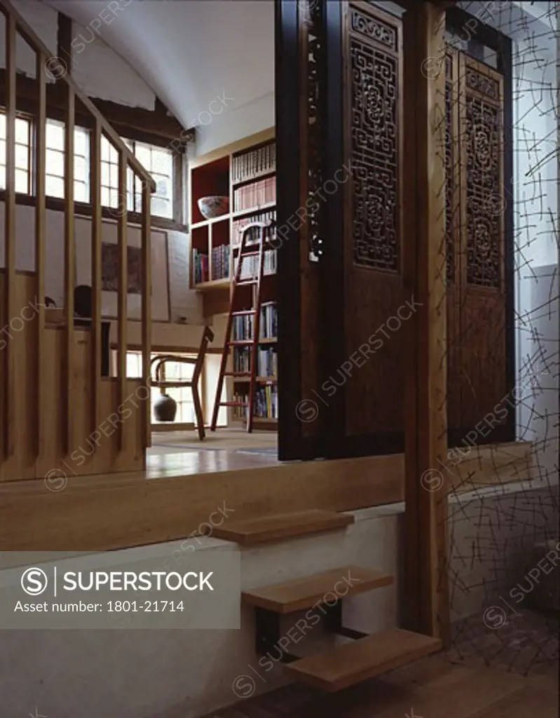 PRIVATE HOUSE, HAMPSHIRE, UNITED KINGDOM, VIEW INTO OFFICE, PATEL TAYLOR