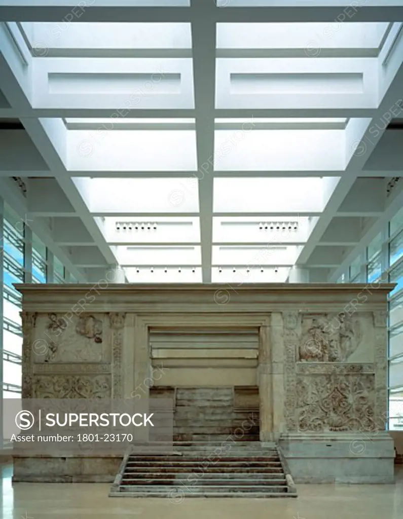 ARA PACIS AUGUSTAE, PIAZZA AUGUSTO IMPERATORE, ROME, ITALY, OVERALL INTERIOR VIEW, RICHARD MEIER AND PARTNERS