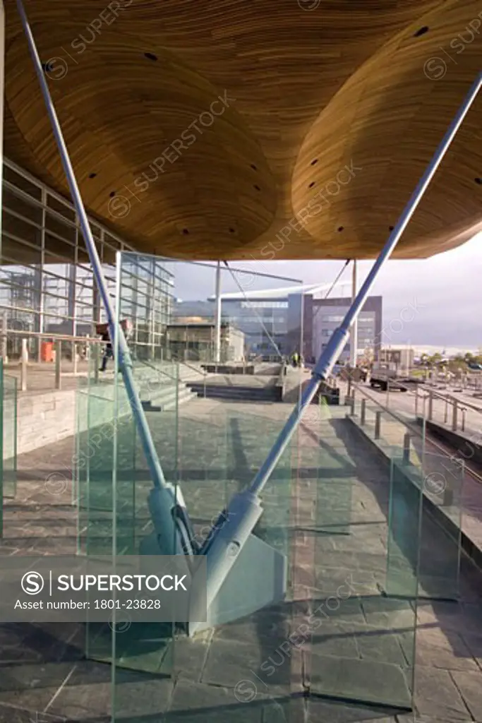 NATIONAL ASSEMBLY OF WALES, CARDIFF BAY, CARDIFF, UNITED KINGDOM, ENTRANCE, ROGERS STIRK HARBOUR + PARTNERS