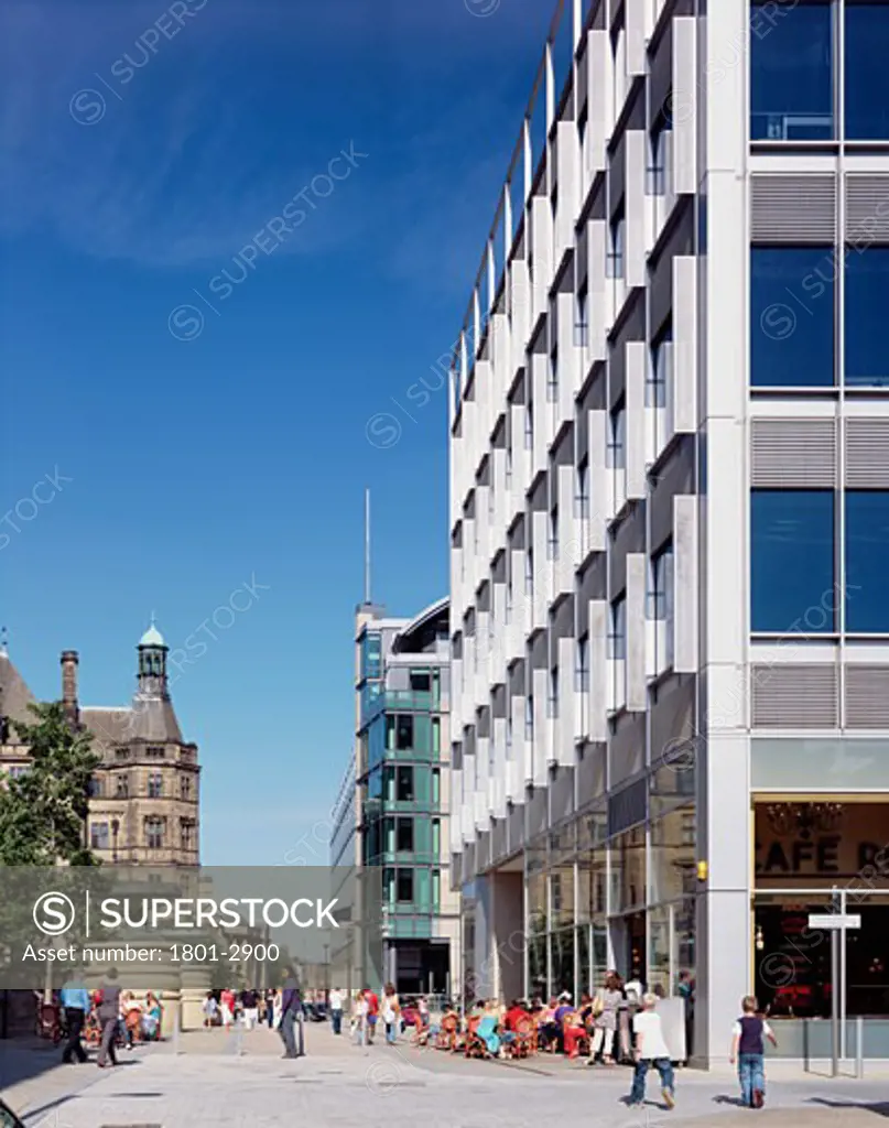 12 ST PAULS PLACE, SHEFFIELD, UNITED KINGDOM, ENTRANCE ELEVATION AND SHEFFIELD TOWN HALL, ALLIES AND MORRISON