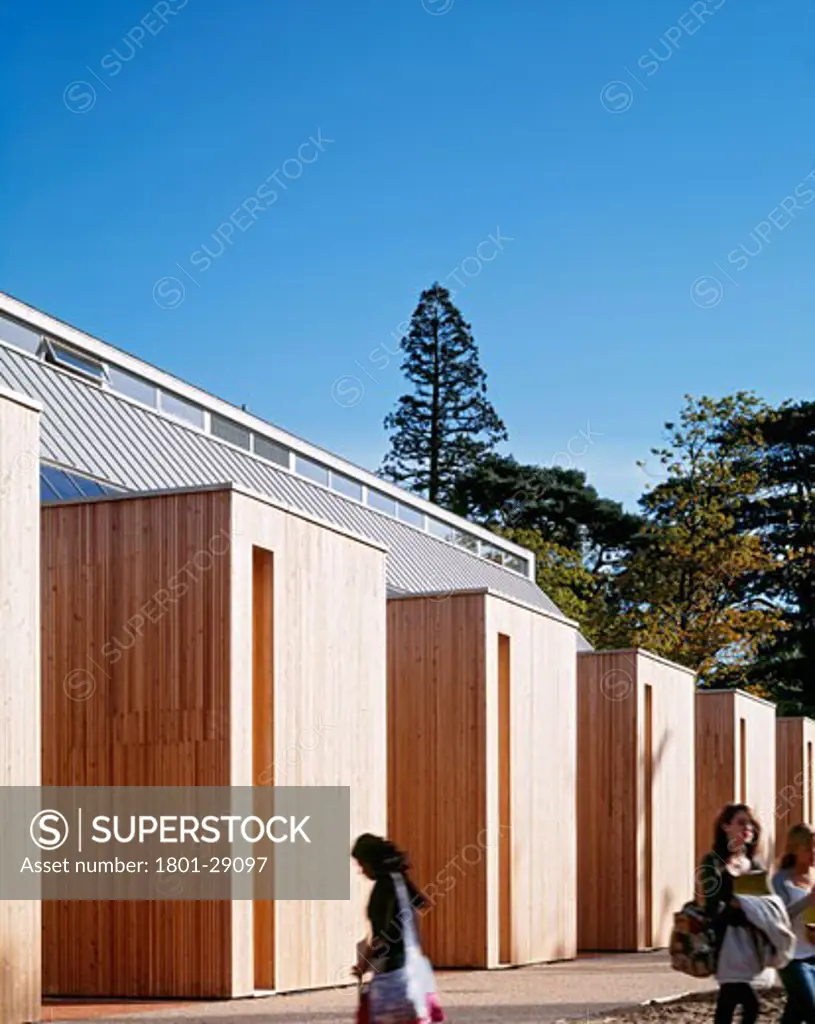 BEDALES SCHOOL ORCHARD DEVELOPMENT, CHURCH ROAD, STEEP, PETERSFIELD, HAMPSHIRE, UNITED KINGDOM, ELEVATION OBLIQUE., WALTERS AND COHEN