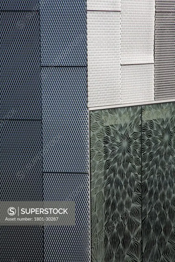 The stephen lawrence centre metal cladding and glass detail., the Stephen Lawrence Centre, 39 Brookmill Road, London, SE8 Deptford, United Kingdom, Adjaye Associates