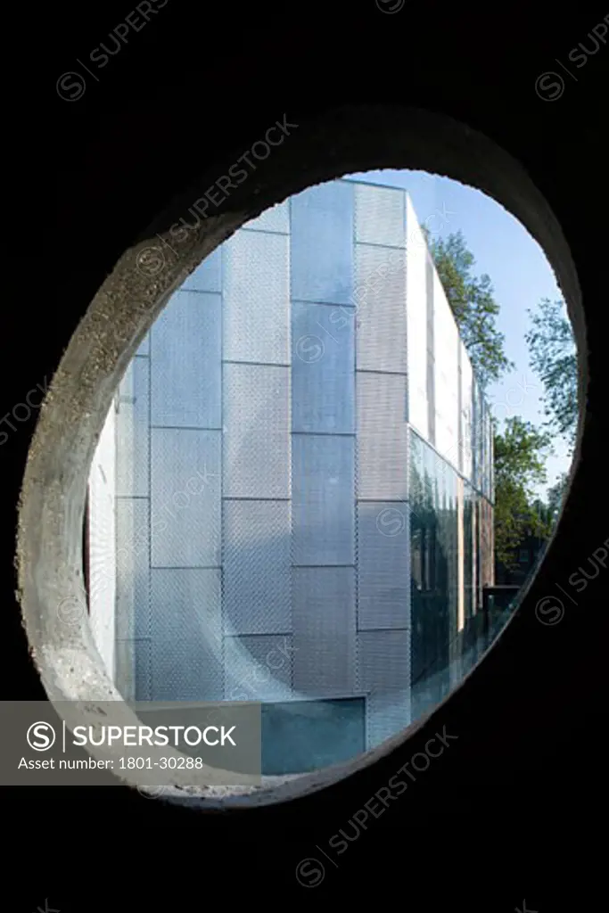 The stephen lawrence centre oval window., the Stephen Lawrence Centre, 39 Brookmill Road, London, SE8 Deptford, United Kingdom, Adjaye Associates