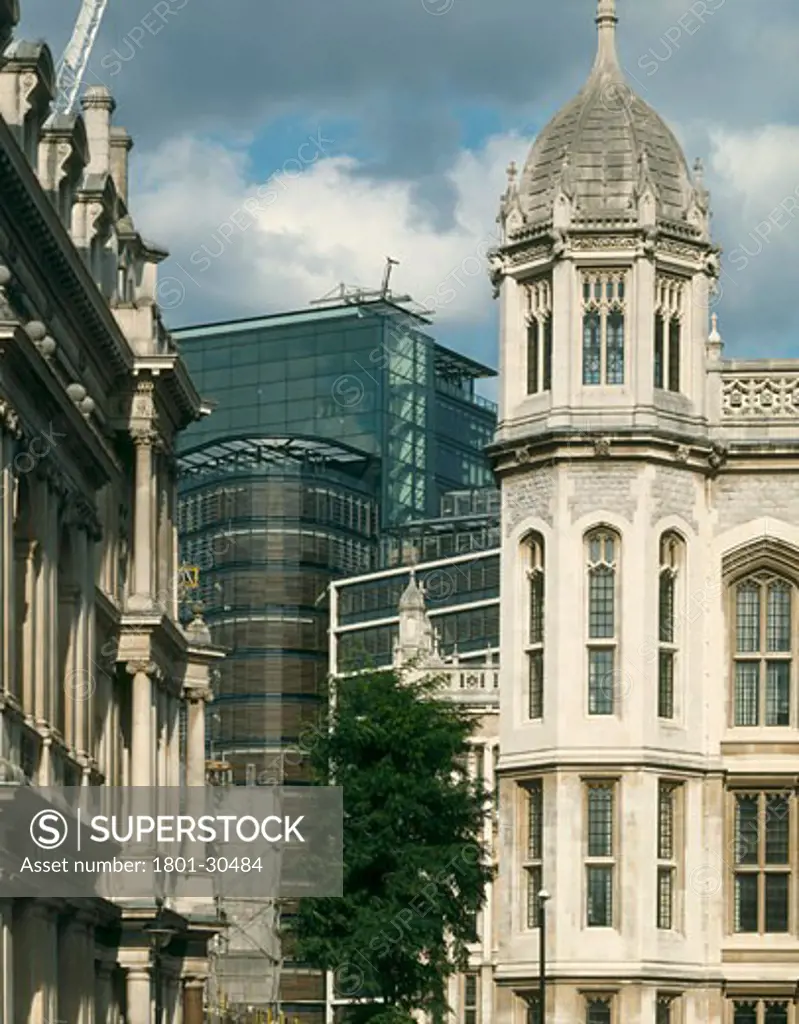 New street square view from cursitor street., New Street Square, New Fetter Lane, London, EC4 Queen Victoria Street, United Kingdom, Bennetts Associates