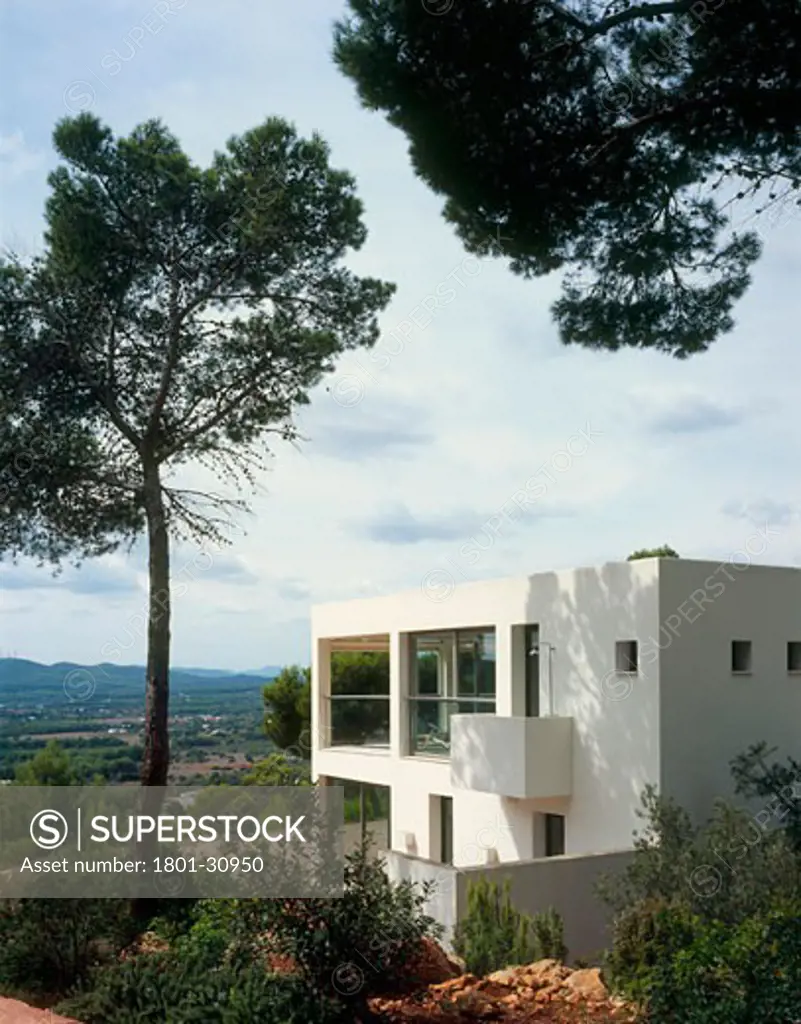 Private house south east elevation with view., Private House, Ibiza, Balearic Islands, Spain, De Blacam and Meagher