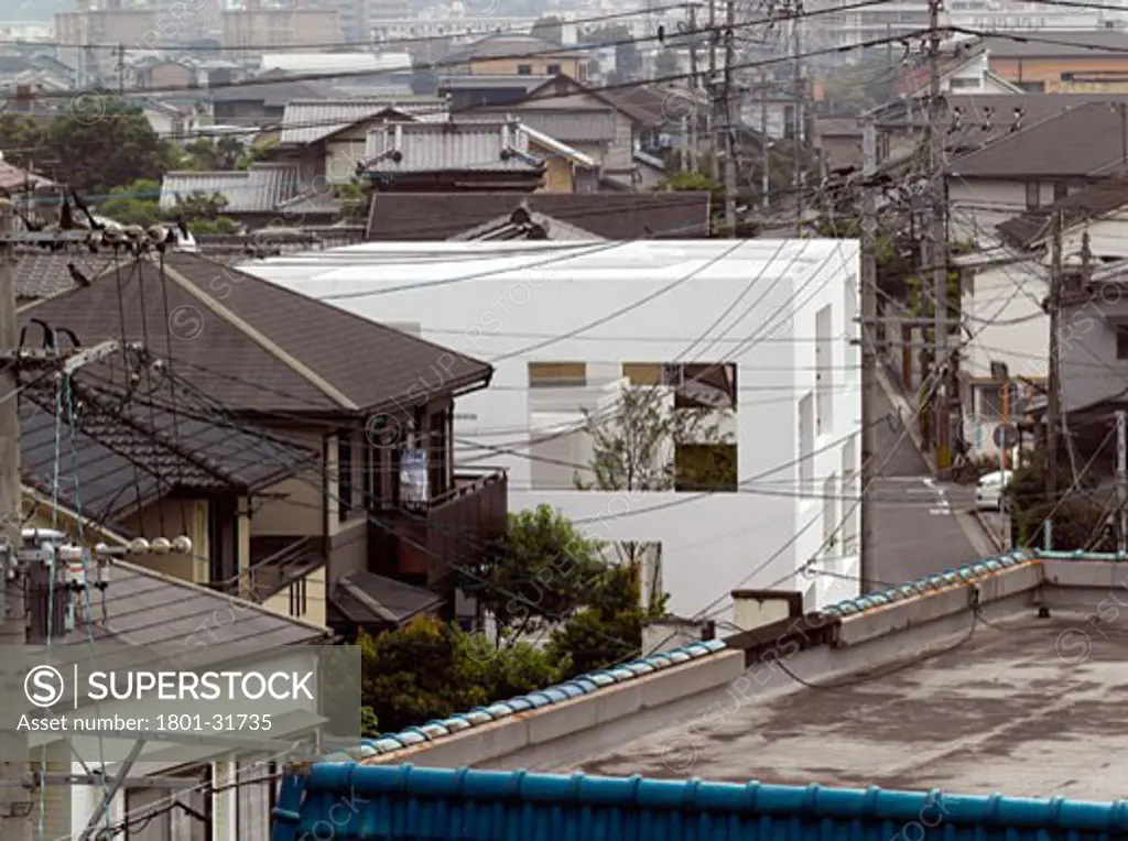 N house contextual view showing house in typical japanese suburb., N House, Oita, Kyushu, Japan, Sou Fujimoto Architects
