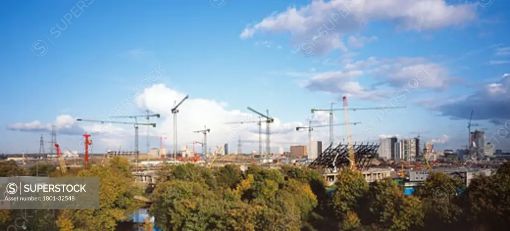 2012 olympic stadium panoramic view of construction site., 2012 Olympic Stadium, London, E15 Stratford, United Kingdom, Hok Sport
