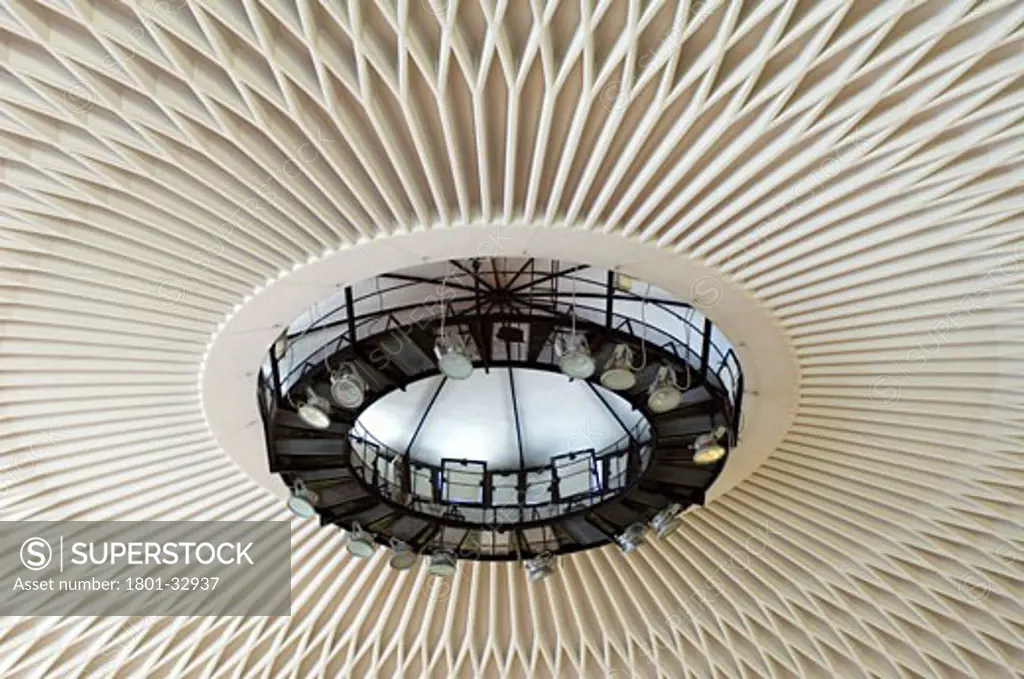 Palazzetto dello sport detail of ceiling., Palazzetto Dello Sport, Via Pietro De Coubertin, Rome, Lazio, United Kingdom, Pier Luigi Nervi / Annibale Vitellozzi